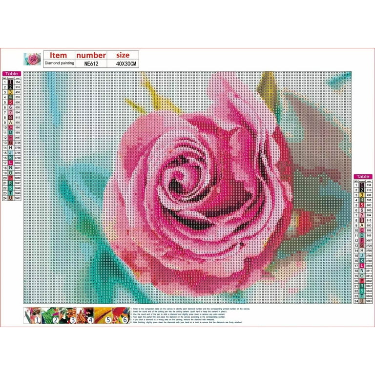 4 Pack Pink Rose Diamond Painting by Number Kits DIY Full Drill Gem Art  Kits Diamond Painting Pictures Flower 5D Diamond Art for Adults Diamond  Cross