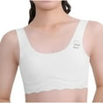 thumbnail image 2 of Babcutegg Teen Girls Bra Cute Pattern Wirefree Bra Sports Bra Girls Underwear White Size XL, 2 of 5