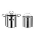 thumbnail image 3 of Olla para freír de acero inoxidable, utensilios de cocina, freidora de aceite, olla para cocinar con asas dobles, olla para patatas fritas resistente Macarena Freidora, 3 of 8