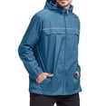 thumbnail image 6 of SPEEDRUN Mens Rain Jackets Men Waterproof breathable Lightweight Windbreaker with Hood Outdoor Raincoat for Hiking Running Travel Navy Blue M, 6 of 7