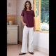 thumbnail image 5 of Túnica de Punto con Escote Redondo y Aberturas para Mujer, Color Vino Tinto XXL, 5 of 8