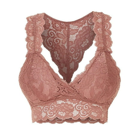 

Roliyen Plus Size Bras For Women Vest Crop Wire Free Bra Lingerie V-Neck Lace Underwear S-3Xl Lingerie For Women Nightgowns For Women