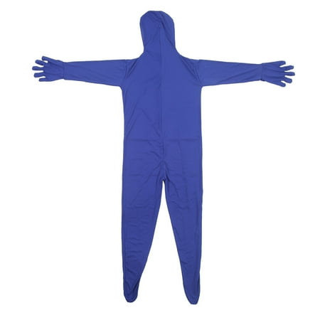 Image of Screen Chromakey Suit Costume Studio Keying Background Bodysuit for Photography Dark Blue 160cm / 63in