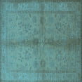 thumbnail image 1 of Ahgly Company Indoor Square Oriental Light Blue Industrial Area Rugs, 3' Square, 1 of 4