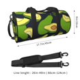 thumbnail image 4 of Haiem Fresh Avocado Pattern Gym Bag for Women Men, Waterproof Travel Duffel Bags, Personal Item Travel Bag Weekender Bag with Shoes Compartment & Wet Pocket, 4 of 8