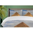 thumbnail image 4 of Ambesonne Egyptian Duvet Cover Set, Top of the Pyramid, 2-Calking, Caramel Pale Orange, 4 of 7