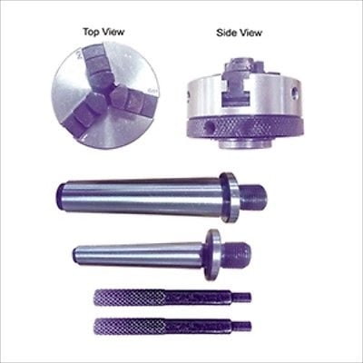 Mini Lathe Chuck 2 Inch Diameter with MT-1 and MT-2 Shank replaces ALC5491