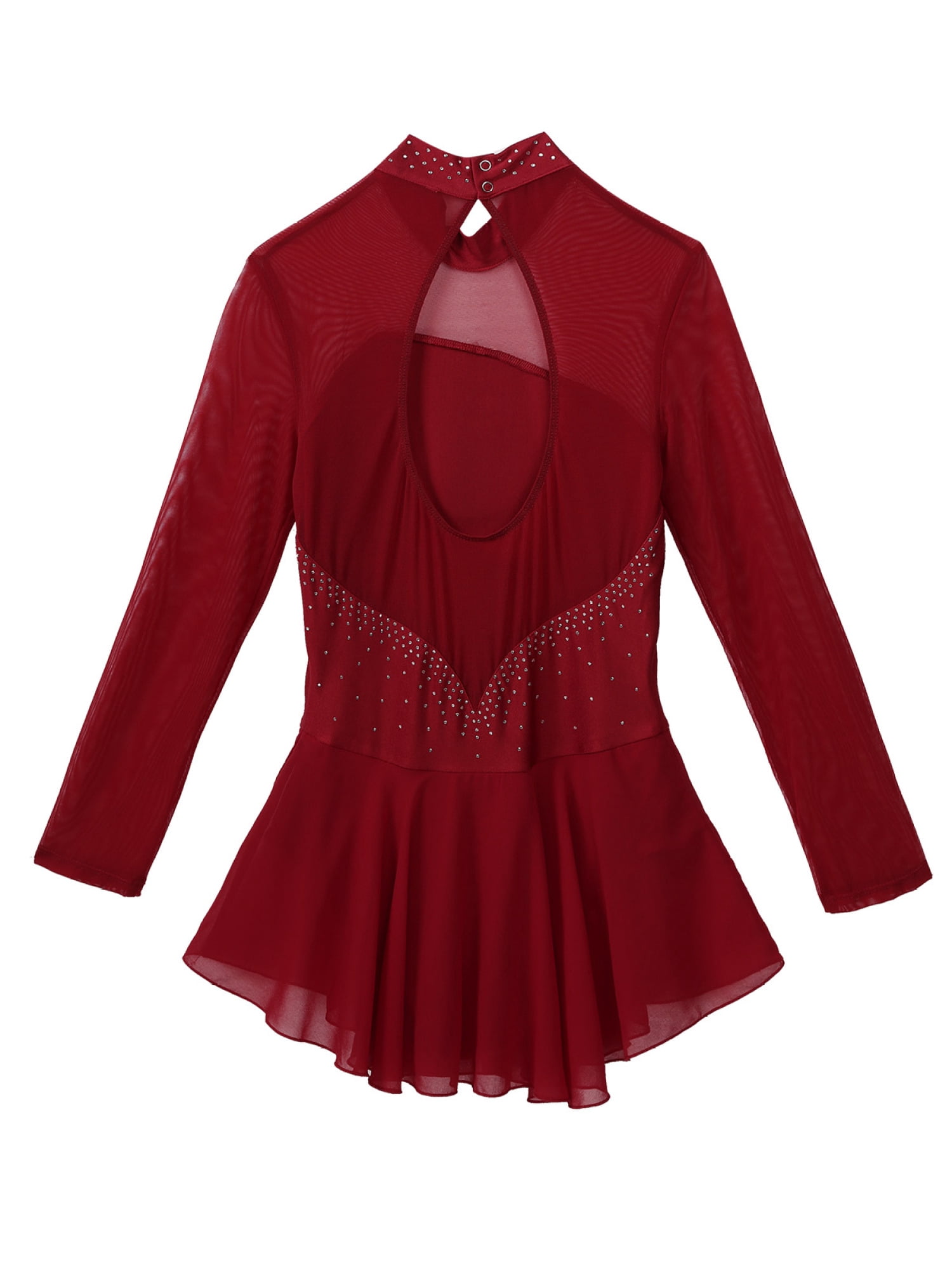 ZDHoor Kids Girls Tulle Sleeves Figure Ice Skating Dress Ballet Dance...