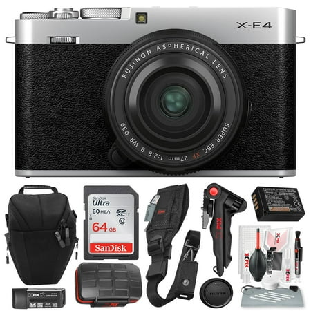 Fujifilm X-E4 Mirrorless Digital Camera, Basic Accesories Bundle