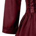 thumbnail image 3 of Womens Halloween Costumes 2024 Cosplay Gothic Dresses Women's Gothic Ruffle Bell Sleeve Corset Halloween Costume Plus Size Dress Off Shoulder Pattern Print Solid Color Dress, 3 of 6