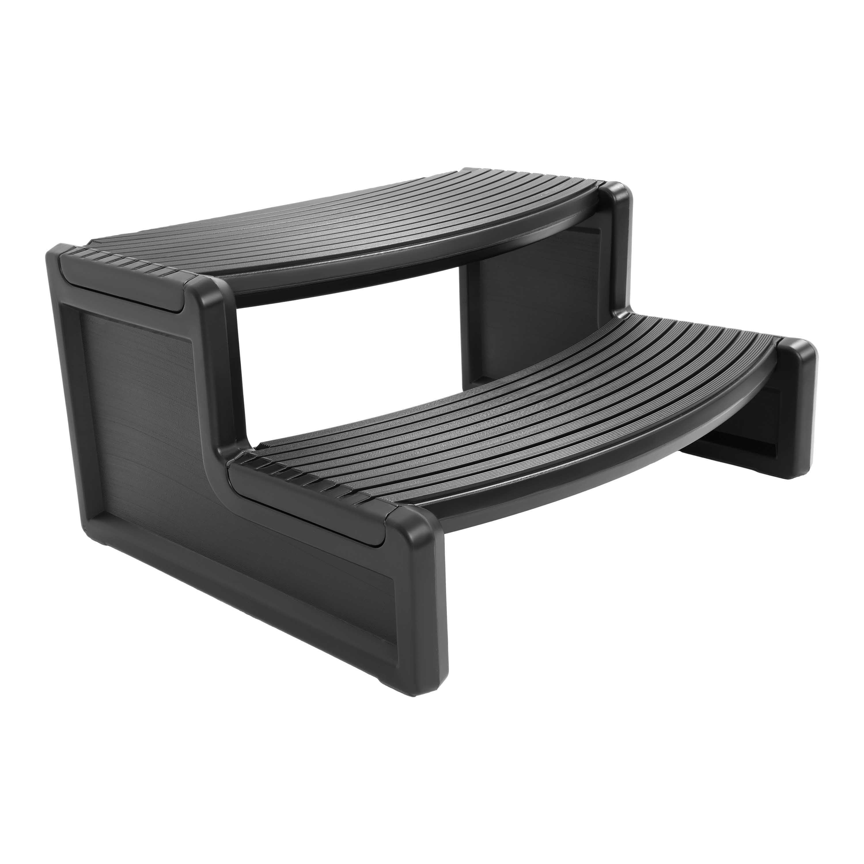 KOJEM Hot Tub Steps 2-Step Outdoor Spa Steps Indoor Step Stool Pool Ladder Non-Slip Surface