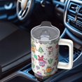 thumbnail image 4 of Xmas Holiday 40oz Stainless Steel Coffee Cup with Handle and Straw Lid, Leak Proof Insulated Christmas Tumbler, Winter Gift Mug for Adults, 4 of 4