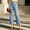#0272-Light Blue, variant on Womens Solid High Waist Flared Jeans with Pockets Loose Casual Denim Pants Trousers Bottoms for Daily Party
