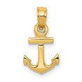 thumbnail image 1 of 14K Yellow Gold Mini Anchor Pendant, 1 of 2
