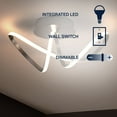 thumbnail image 3 of JONATHAN Y Chantelle 19.5" 1-Light Modern Minimalist Aluminum Loop Integrated LED Semi Flush Mount, Nickel, JYL1701A, 3 of 10