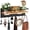 black, variant on Wooden Key Rack with Shelf, Wall Key Rack with 8 Key Hooks, Wooden Key Holder Decorative Key Holder for Entrance, Hallway, Living Room, Bedroom, Black