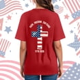 thumbnail image 7 of UngA Women's 250th Anniversary Crew-Neck T-Shirt Faith USA 250 Years Patriotic Eagle Graphic Womens Tshirt (Red,M), 7 of 7