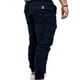 thumbnail image 3 of Sonducket Joggers para hombre Pantalones con bolsillo en la cintura Pantalones casuales elásticos ajustables para la playa Uniforme atlético Azul marino 2XL, 3 of 6