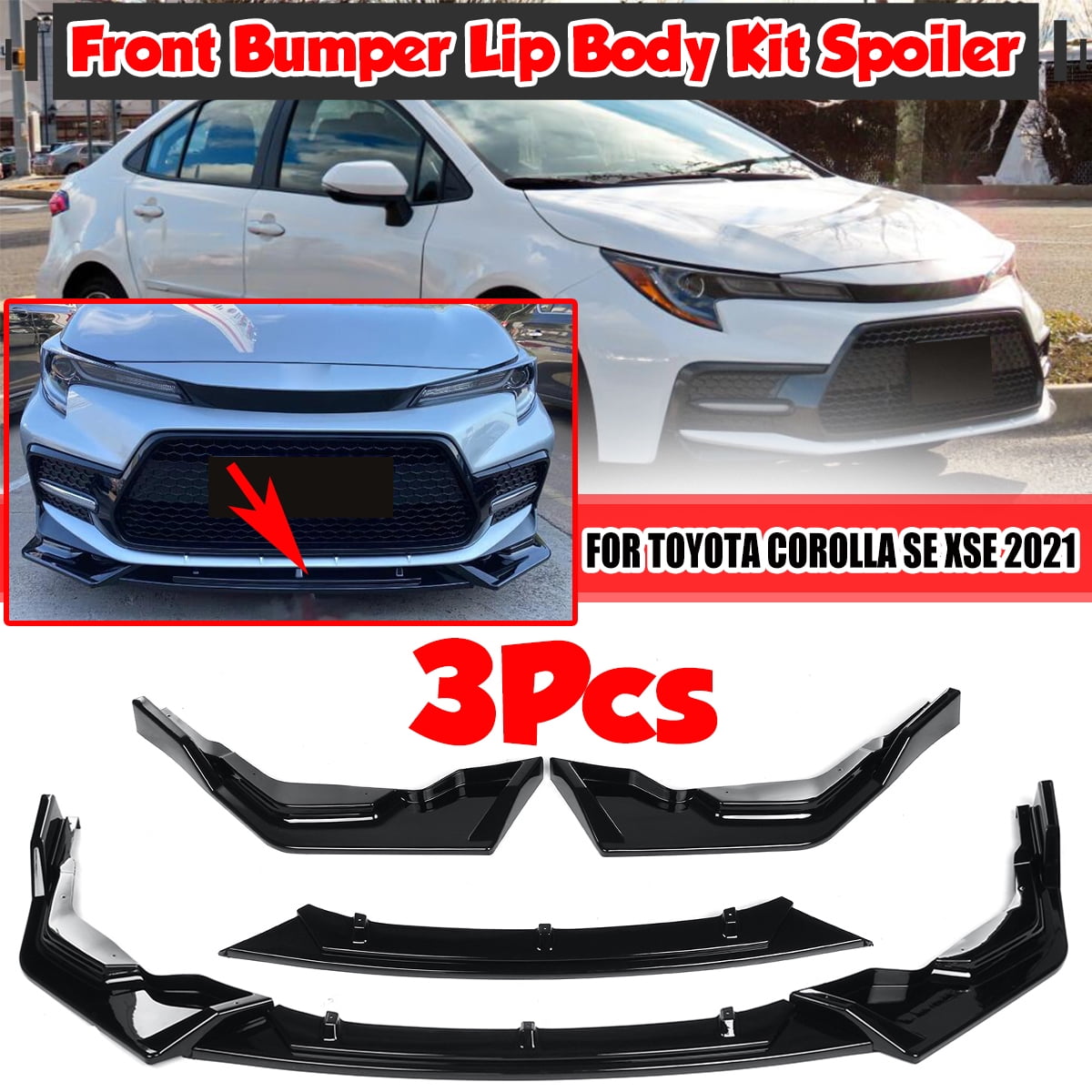 Autoleader For Toyota Corolla SE XSE 2021 Glossy Black Front
