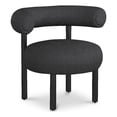 thumbnail image 2 of Meridian Furniture Bordeaux Black Boucle Fabric Accent Chair, 2 of 41