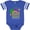 Football Blue and White, variant on Mardi Gras New Orleans Louisiana Jester Hat Boys or Girls Baby Bodysuit