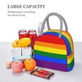 thumbnail image 3 of Lunch Bag Rainbow Flag Reusable Insulated Lunch Tote Cooler Box for Women Men Light Grey, 3 of 7