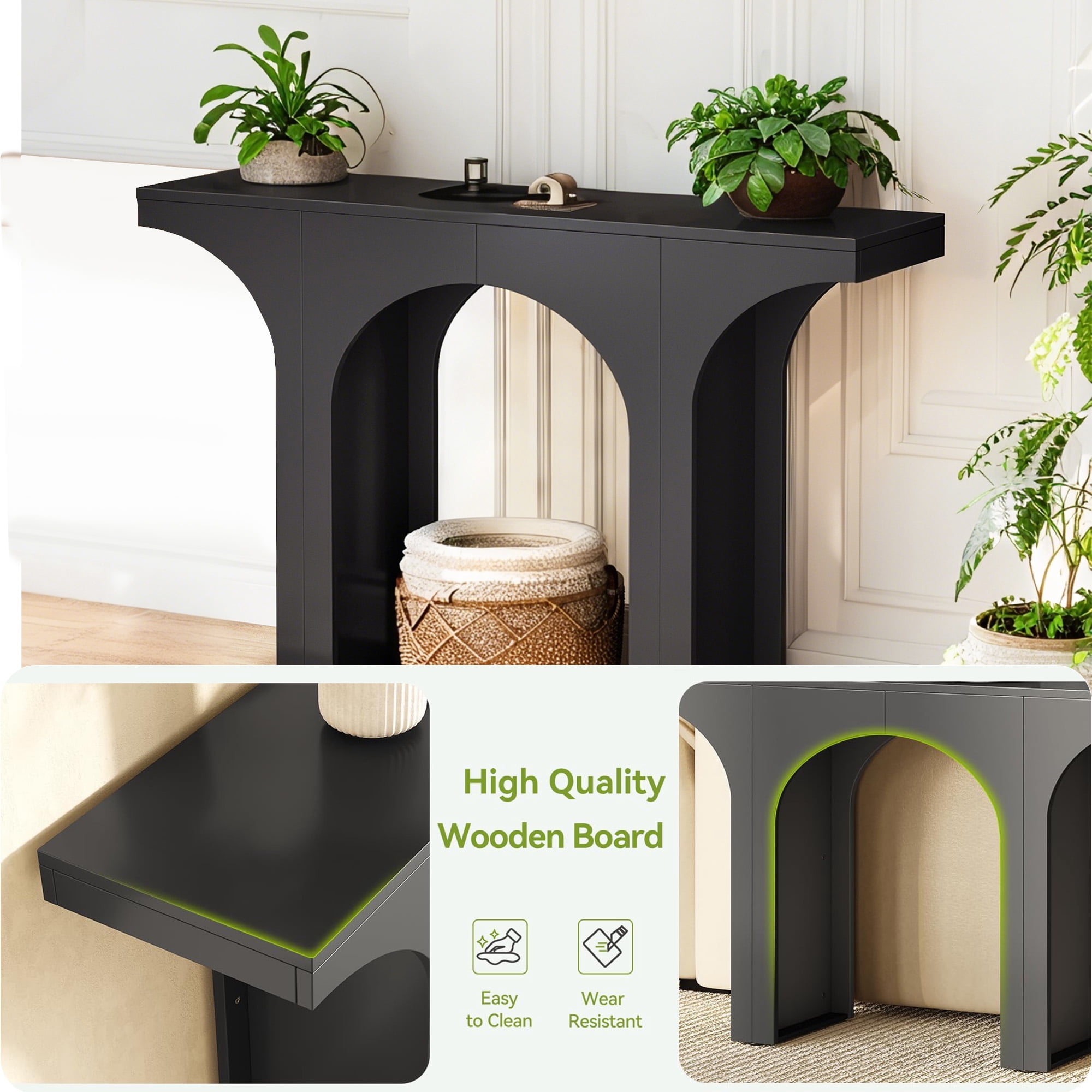 MAYEERTY Simple Minimalist Foyer Table, Stylish Non-Storage Console Table for Any Home Decor