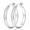 Silver-40mm, variant on Silver Plated Hoop Earrings for Women, Classic Polished Wide Tube Hoops, 30/40/50/60/70mm
