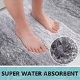 thumbnail image 4 of Luxury Bathroom Rug Mat 24x16, Extra Soft and Absorbent Microfiber Bath Rugs, Non-Slip Plush Shaggy Bath Carpet, Machine Wash Dry, Bath Mats for Bathroom Floor, Tub and Shower, Gray, 4 of 14