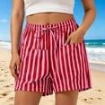 thumbnail image 2 of yillto Women's Lounge Shorts Cute Soft Elastic Waist Striped Pajama Bottoms Boxer Shorts Sleepwear, 2 of 6