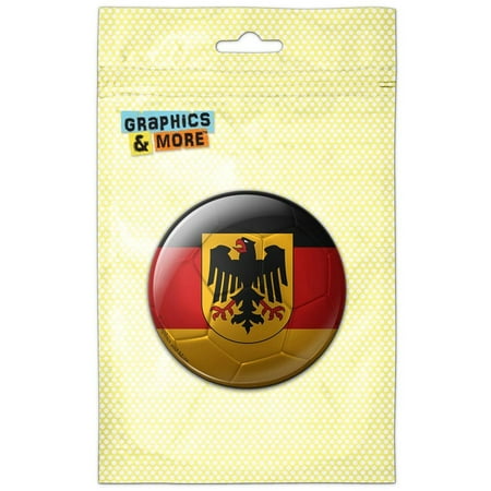 Crest Pin Badge - Germany with Crest Flag Soccer Ball Futbol Football Pinback Button Pin Badge