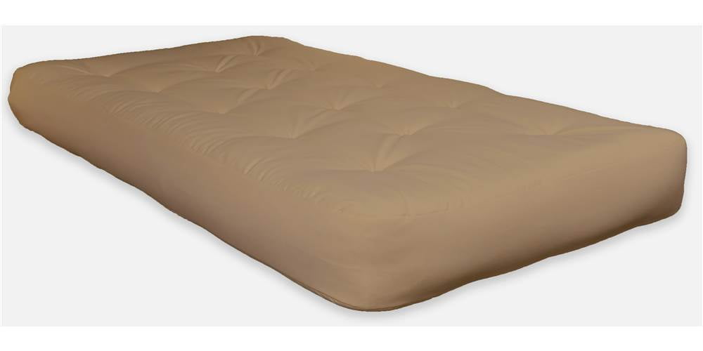 Double Poly Single Foam Futon Mattress in Khaki (Queen 80 in. L x 60