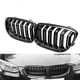 thumbnail image 2 of Car Carbon Fiber Glossy Black Double Slat Front Kidney Grille Grill for E90 E91 3 Series 2009-2011, 2 of 5