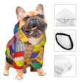 thumbnail image 2 of JUNZAN Colorful Plastic Blocks Pattern Dog Hoodie Puppy Sweater Sweatshirt,Cold Weather Coat Pet Clothes for Dog Cat-Small, 2 of 6