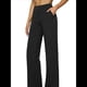 thumbnail image 2 of Pantalones de Yoga para Mujer, de Pierna , con Bolsillos, Cintura Alta, Elásticos, Informales, Deportivos. Negro XL, 2 of 10