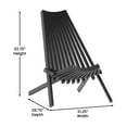 thumbnail image 6 of Flash Furniture Delia Commercial Grade Indoor/Outdoor Folding Acacia Wood Chair Black (LTS0441BK), 6 of 11