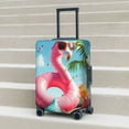 thumbnail image 4 of Cauagu Tropical Flamingo Pool Float Print Travel Luggage Cover,Travel Dust-proof Suitcase Cover Softside Suitcase Protector for 18-32inch,Not Included Suitcase, 4 of 8