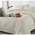 thumbnail image 2 of MorroMorn King Comforter Set, 4 PCS Bedding Set with Cloud Comforters, Deep Pocket Fitted Sheets, Pillowcases, for Men Women All Seasons Ultra Soft Lightweight Blanket Noiseless Neutral (White, King), 2 of 6