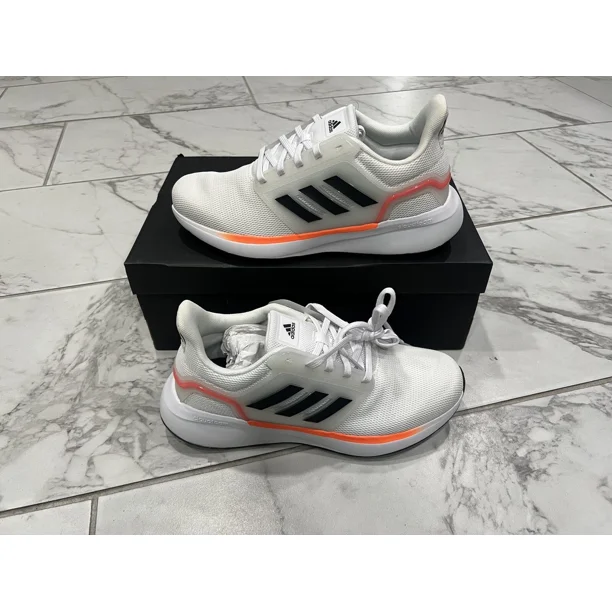 New Adi-das EQ19 Run Mens Shoes Size 7.5 White Solar Running Sneakers New H02036