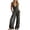 Dark Gray, variant on Jumpsuits for Women Ruffle Trim Deep V Neck Sleeveless Front Zip Jumpsuit Cute Boho Baggy Wide Leg One Piece Boho Vacation Rompers Yellow XXL