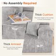 thumbnail image 4 of Homall 108" Sectional Sofa Boneless Cloud Couch with L-Shape Chaise Modular Sofa Couch with Deep Seat No Assembly for Living Room,Studio,Apartment,Chenille Gray, 4 of 9
