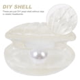 thumbnail image 2 of Weiweiguan 20pcs Resin Pearl Shell DIY Handmade Hairpins Hair Ropes Making Accessories, 2 of 7