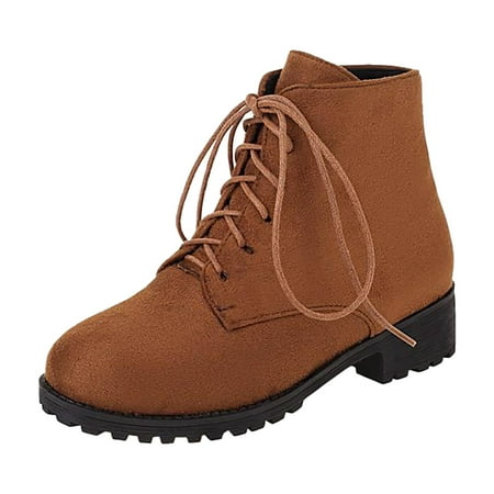 

Street Casual Female Boots 2022 Womens Autumn And Winter Low Heel Solid Flock Fashion Ankle Boots