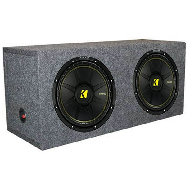 Kicker 44cwcs124 12 1200w Car Subwoofers Dual Sealed Sub Box Enclosure Walmart Com Walmart Com