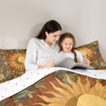 thumbnail image 4 of Homewish Bohemian Sun Moon Twin Comforter Sets,Vintage Botanical Floral Bedding Set,Reversible,2pcs,1 Comforter and 1 Pillowcase, 4 of 7