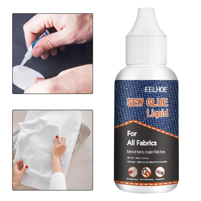 Fabric Glue Liquid 30ml Washable DIY Fusion Strong Repair Sew Glue Clothing  Glue for Clothing Flannel Leather Textile Denim