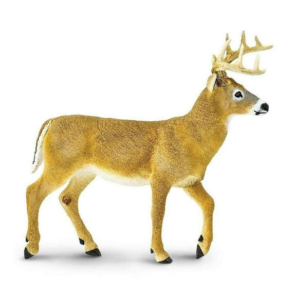 Safari Ltd. Whitetail Buck Figurine - Realistic 7.25" Wildlife Figure - Educational Toy for Boys, Girls, & Kids Ages 1 