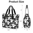 thumbnail image 3 of Tote Bag for Women - Smiling Ghosts Halloween Pattern Shoulder Bag - Large Utility Work Duffle Bag with Zipper Handbag for Travel, Work, Sprots, 3 of 5