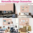 thumbnail image 3 of Topboutique Felt Cork Board Tiles 12 Pack 12'' Square Bulletin Board Pin Board Large Alternative Felt Wall Tiles with Pushpins for Office School Home Wall Decor Stickers Memos Photos Display,Pink, 3 of 7