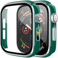 thumbnail image 7 of Case Compatible with Apple Watch Series 6/SE/Series 5/Series 4 38mm with Built in Tempered Glass Screen Protector ,Overall Protective Hard PC Case Ultra-Thin Cover-Green with Silver, 7 of 7